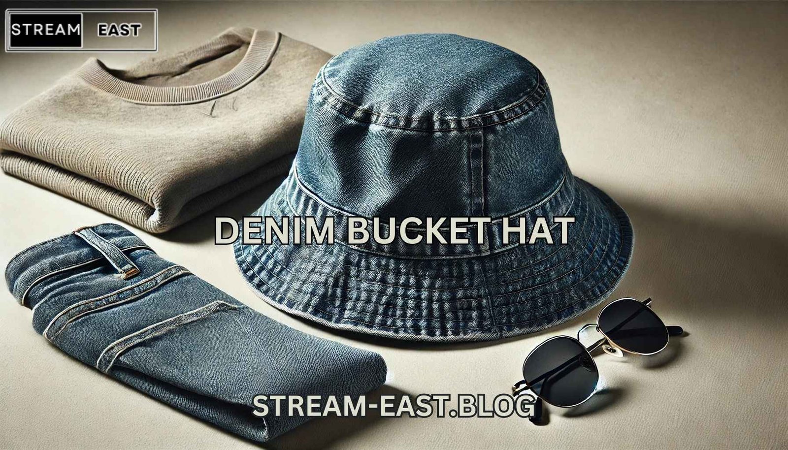 denim bucket hat